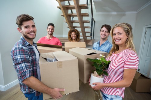 Removal van ready for a home move in Westminster