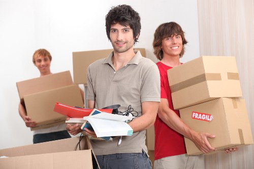 Business relocation packing and labelled office boxes in Westminster