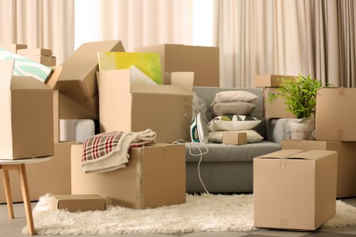 Careful transport of household furniture in central London