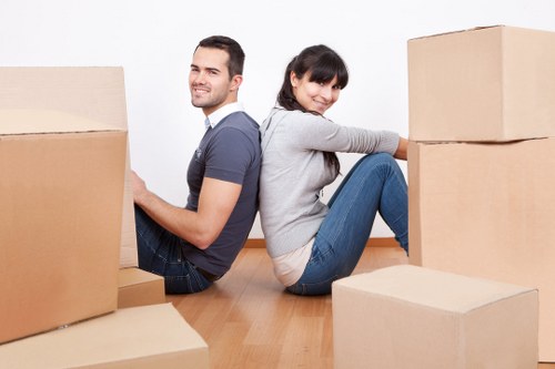 Loading a moving van for a house removal in Westminster