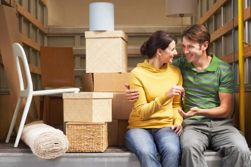 Packing and transporting office furniture in central London