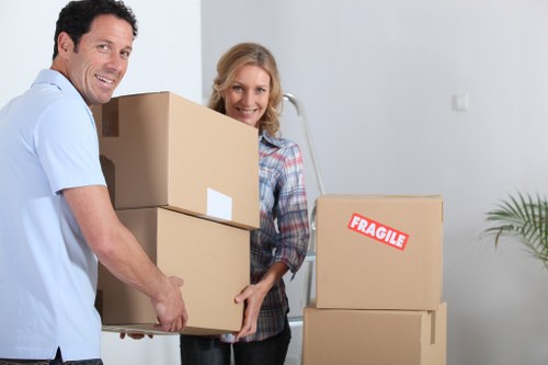 Professional packing materials prepared for a local Westminster relocation